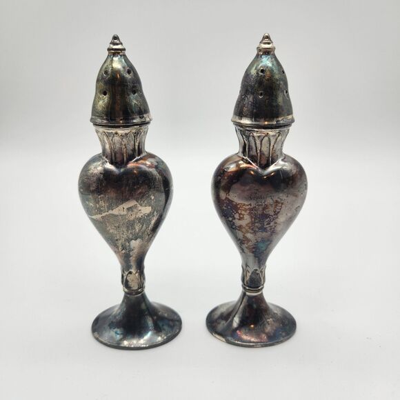 Vintage Silver Plated La France Reg. Salt And Pepper Shaker SP Co. Made In USA - Picture 4 of 5